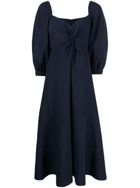 Cinq A Sept Kristina bishop-sleeves midi dress Blue ZD19553626Z