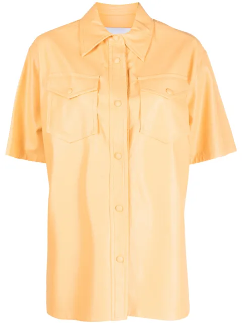 STAND STUDIO Norea faux-leather shirt Orange 615869058PO23383