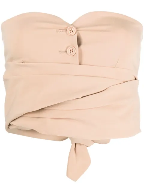 Philosophy Di Lorenzo Serafini wrap-around bustier top Pink A08112126