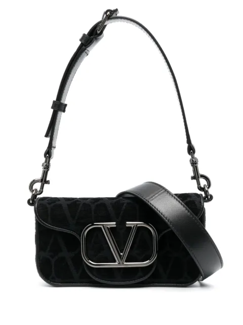 Valentino Garavani VLogo Signature canvas shoulder bag Black YB0B63CZR