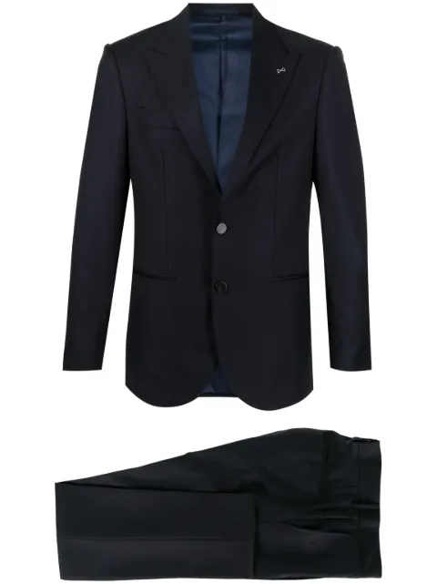 D4.0 single-breasted wool suit Blue 887601