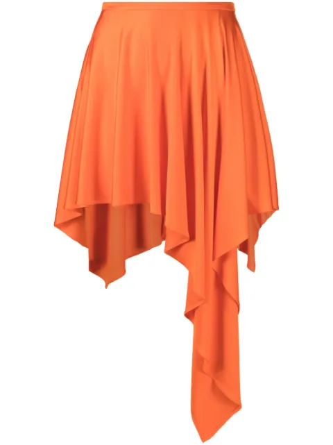 Stella McCartney asymmetric draped skirt Orange 6300503BU359