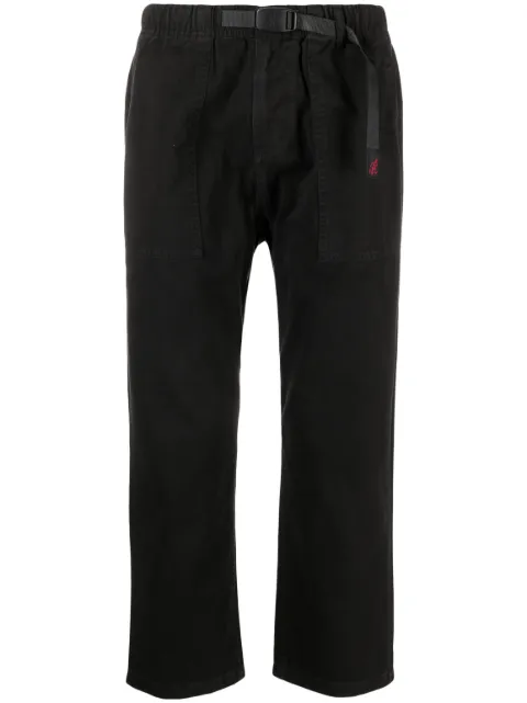 Gramicci buckle-fastening cotton cropped trousers Black G103OGT