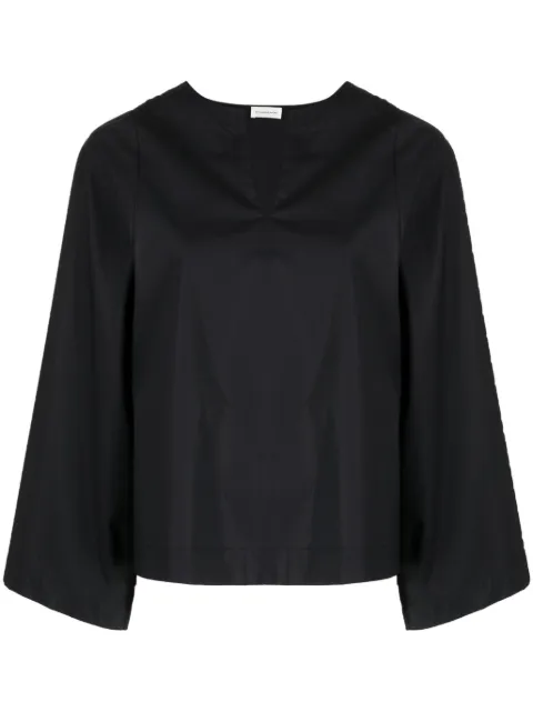 By Malene Birger Kamill V-neck blouse Black Q71873009