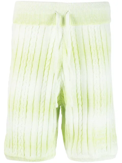 GCDS knitted degradé bermuda shorts Green SS23M400067