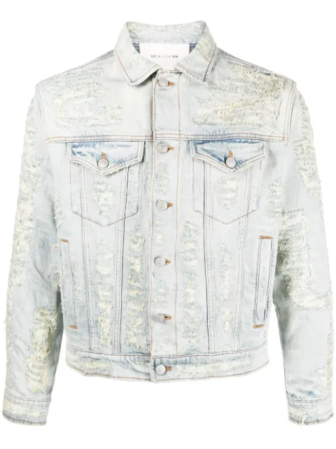1017 ALYX 9SM distressed denim jacket Blue AAMOU0372FA01