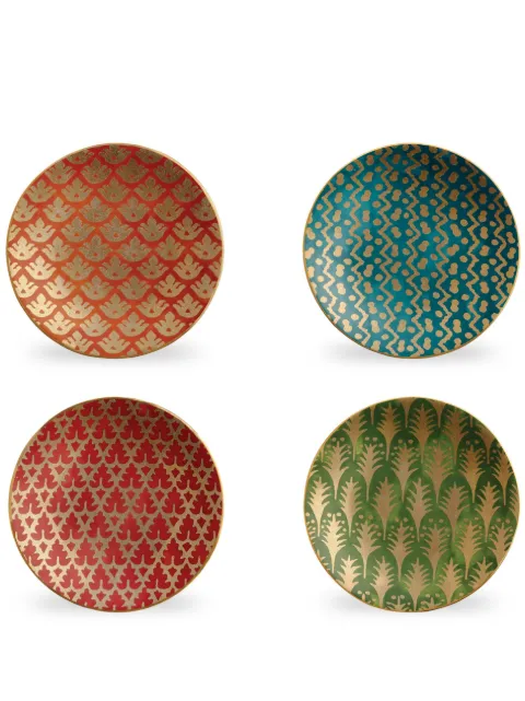 L'Objet Fortuny canape plates (set of 4) Red LPF15