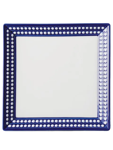 L'Objet Perlée square tray (20cm) Blue PR492