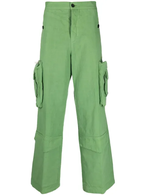 Winnie NY layered cotton cargo trousers Green WN3SMT04BPT1366668