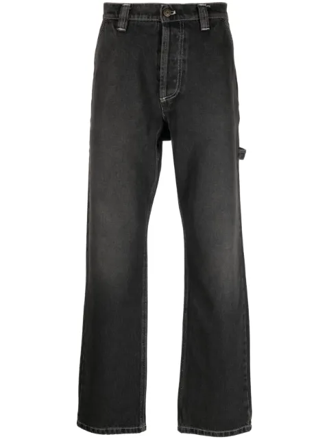 Winnie NY logo-patch regular jeans Black WN3SMT03APT1384501