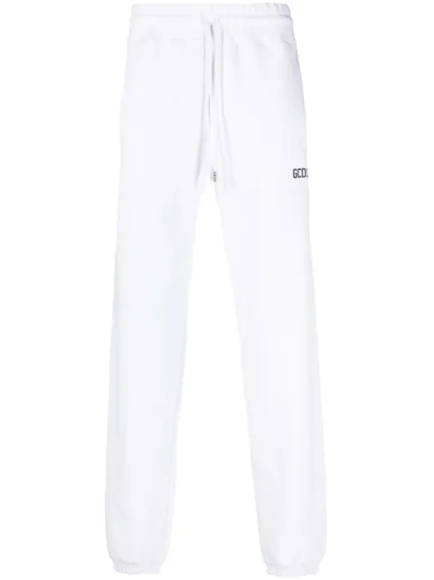 GCDS tapered-leg drawstring trousers White CC94M290641