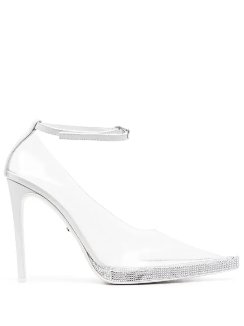 GCDS crystal-embellished pumps White SS23W700101