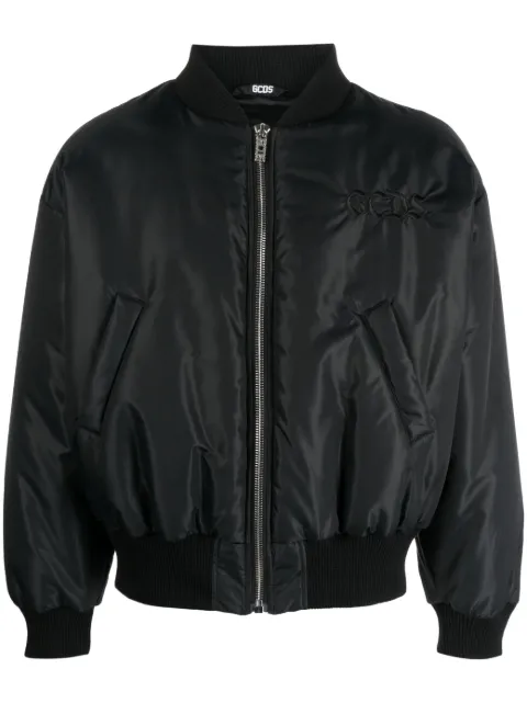 GCDS embroidered SpongeBob bomber jacket Black SS23M200477