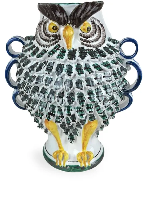 Les-Ottomans Owl porcelain vase Black SCU20