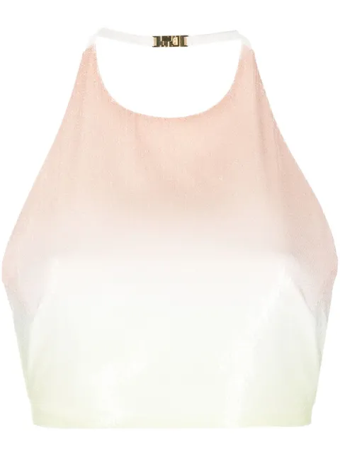 GCDS degrade sequin top Orange SS23W140417