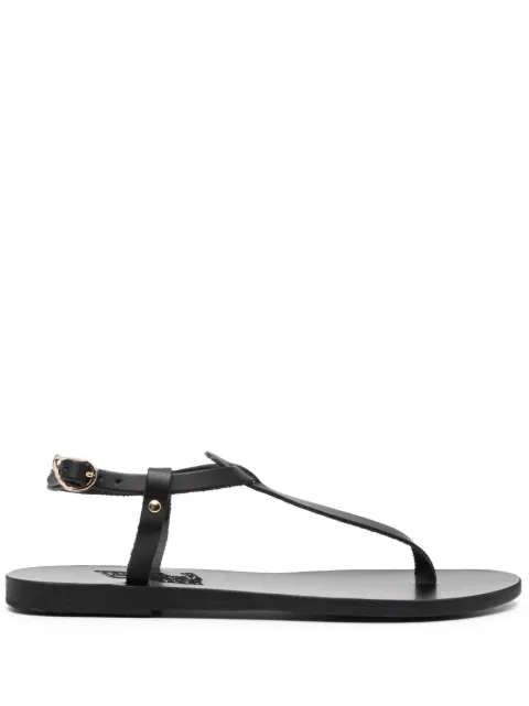 Ancient Greek Sandals Lito leather sandals Black LITO