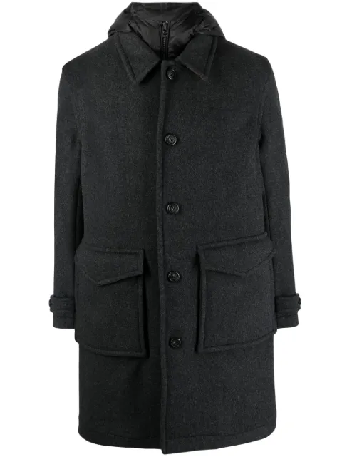 Woolrich wool-blend button-up coat Grey CFWOOU0827MRUT3109