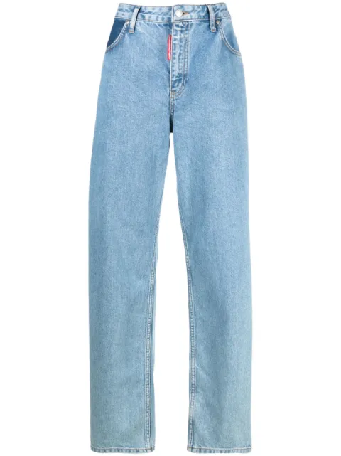 MOSCHINO JEANS high-waisted wide-leg jeans Blue A03368236