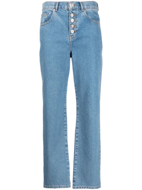 MOSCHINO JEANS straight-leg denim pants Blue A03298236