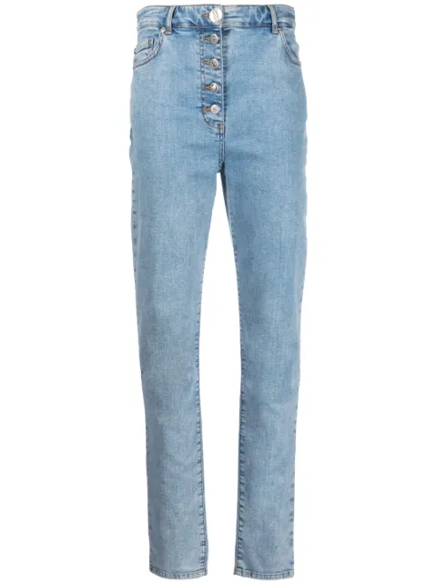 MOSCHINO JEANS high-rise slim-cut jeans Blue A03138238