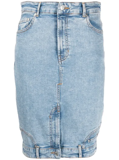 MOSCHINO JEANS fitted washed-denim skirt Blue 232K1A01098238