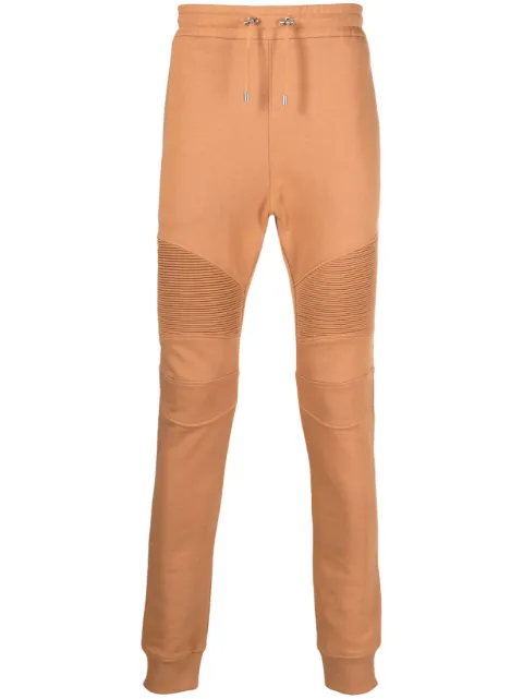 Balmain logo-print track pants Brown AH0OB000BB66