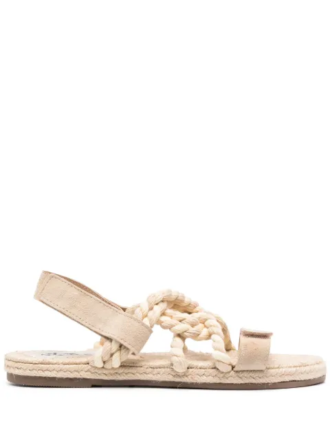 Manebi braided flat sandals Neutrals V04Y0