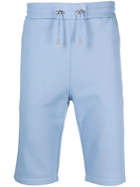 Balmain logo-print track shorts Blue AH0OA003BB04