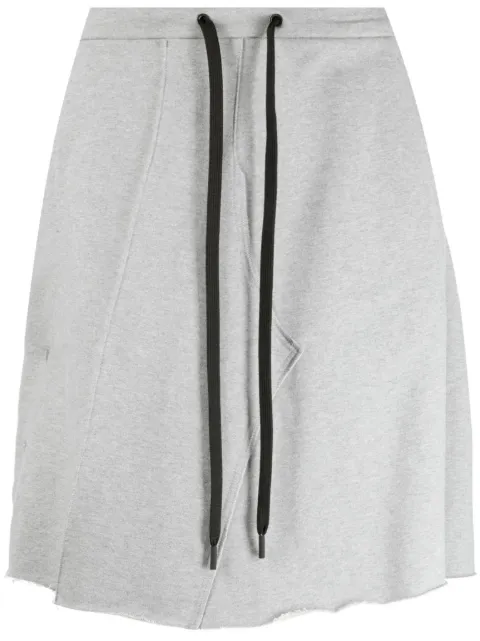 JORDANLUCA logo-patch cotton track shorts Grey PLUTOKILT