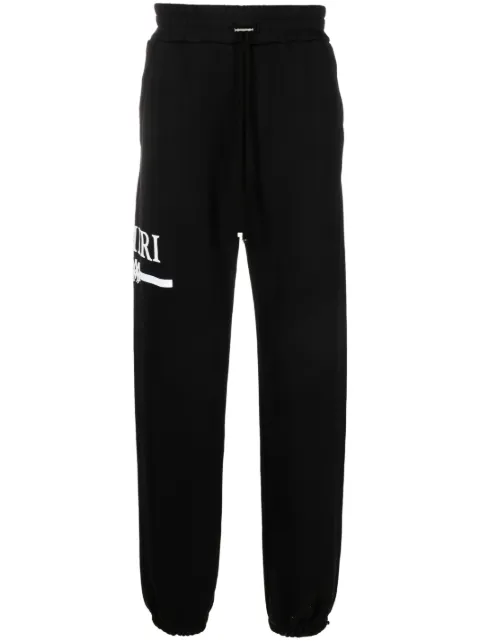 AMIRI logo-print cotton track pants Black PXMJL007