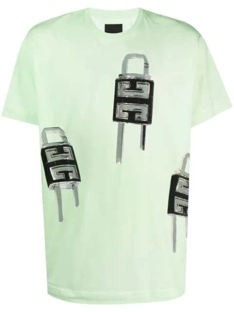 Givenchy illustration-print cotton T-shirt Green BM716N3YBC
