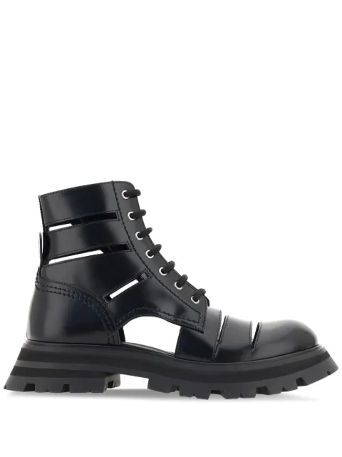 Alexander McQueen Wander cut-out combat boots Black 755644WIDU0