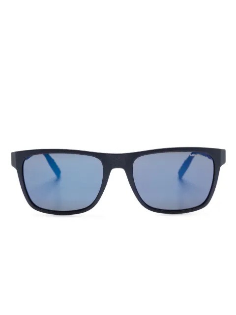 Montblanc square-frame mirrored sunglasses Blue MB0209S002