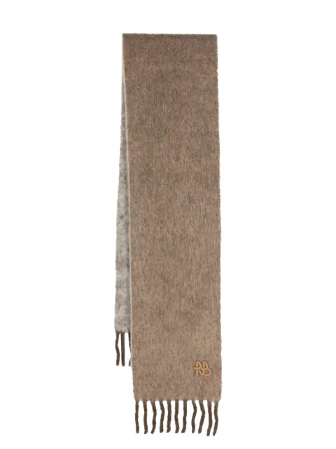 Ruslan Baginskiy logo-embroidered scarf Brown SKR036032WNAMBHRW