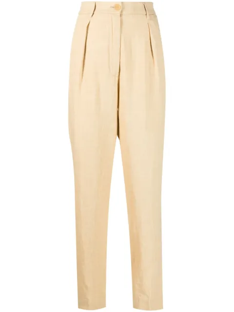 Forte Forte high-waisted linen trousers Gold 10314MYPANTS