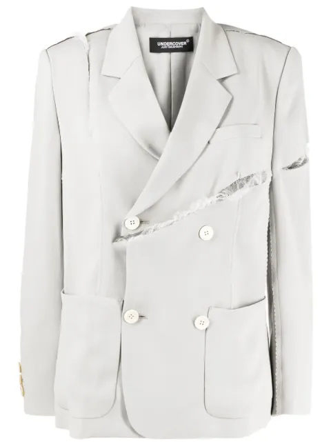 Undercover cut-out double-breasted blazer Grey UC1C1102