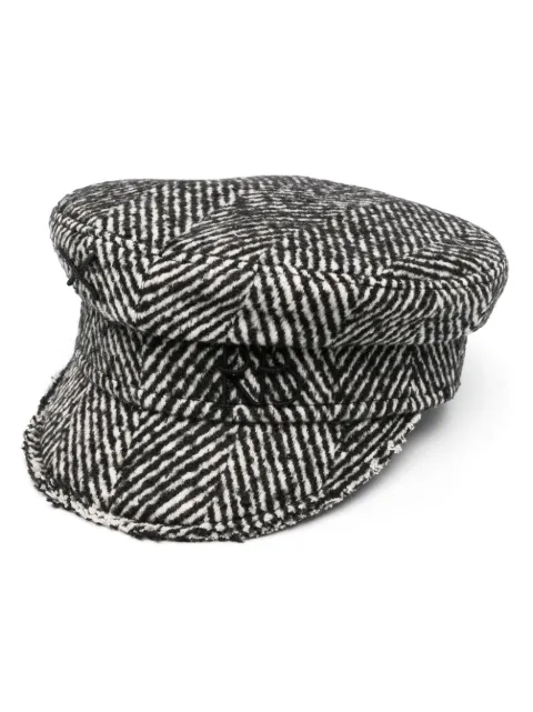Ruslan Baginskiy herringbone baker boy cap Black KPC033WPYOBHRWRB