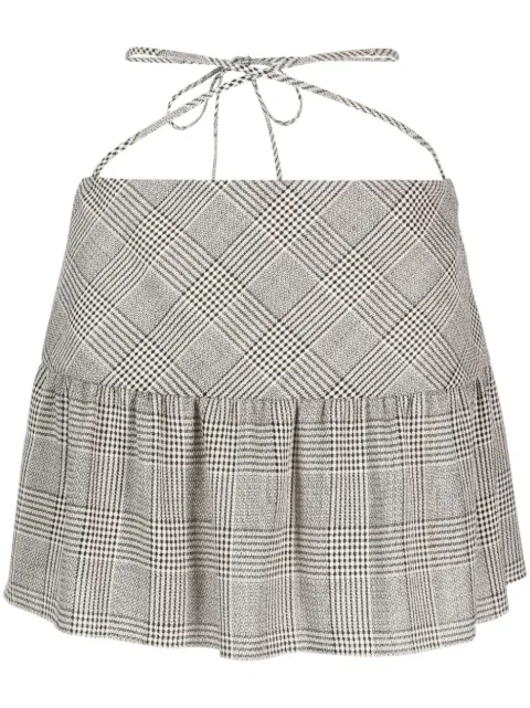 Alessandra Rich check-pattern mini skirt Black FAB3323F3926