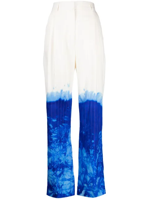 Stain Shade tie-dye wool suit trousers White 092