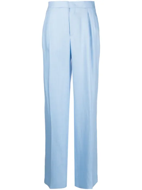 Tagliatore high-waisted pleated trousers Blue PAMIRA340021