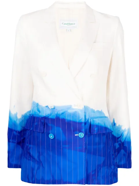 Stain Shade tie-dye wool blazer White 091