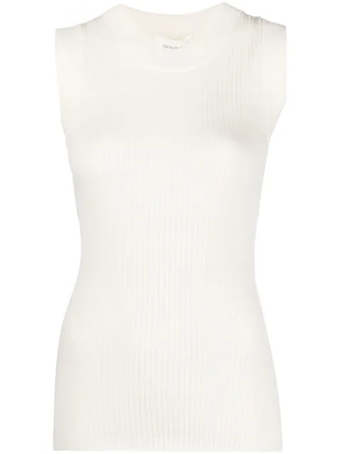 Sportmax ribbed-knit sleeveless top White 2323610131600