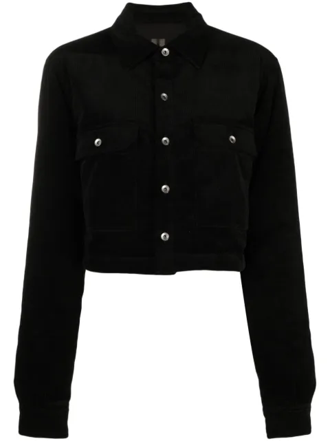 Rick Owens DRKSHDW corduroy cropped jacket Black DS02B4706VS