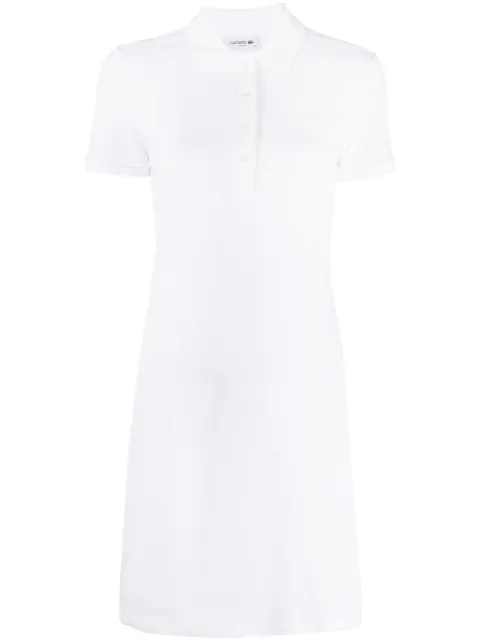 Lacoste logo-patch polo dress White EF5473