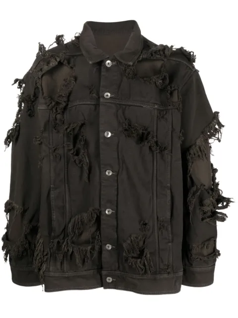 Rick Owens DRKSHDW layered detailed jacket Brown DU01C6761DSLH