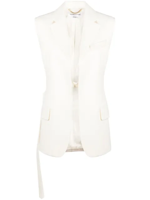 Victoria Beckham two-tone sleeveless jacket Neutrals 1223WJK004766A