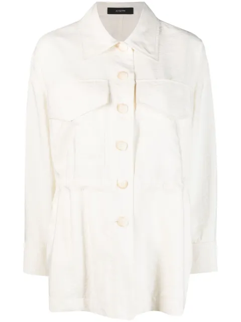 JOSEPH Welbeck drawstring shirt jacket Neutrals JP001422