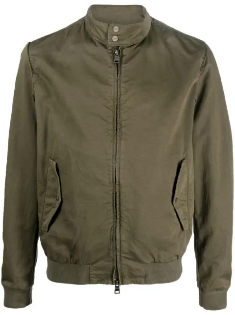 Herno Cazadora cotton-linen bomber jacket Green GI000327U13147