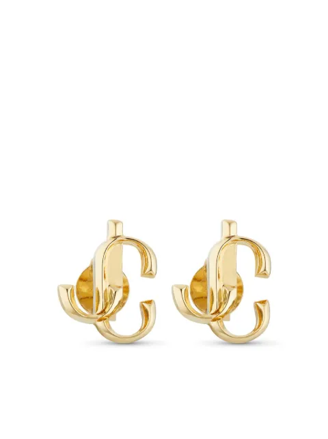 Jimmy Choo JC monogram earrings Gold JCMINISTUDSMFQ