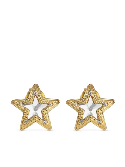 Jimmy Choo JC Star stud crystal earrings Gold JCSTARSTUDSMJI